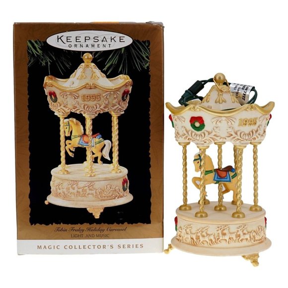 Hallmark Ornament Tobin Fraley Holiday Carousel Light & Music Magic 1995 - Picture 3 of 10